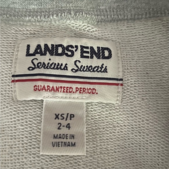 Lands’ End Gray Sweatshirt Dress with striped cuffs Size 2-4 XSP - Picture 3 of 7